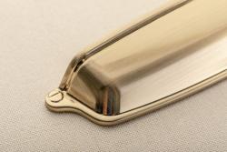 Zamak handle EVER C = 128 mm champagne
