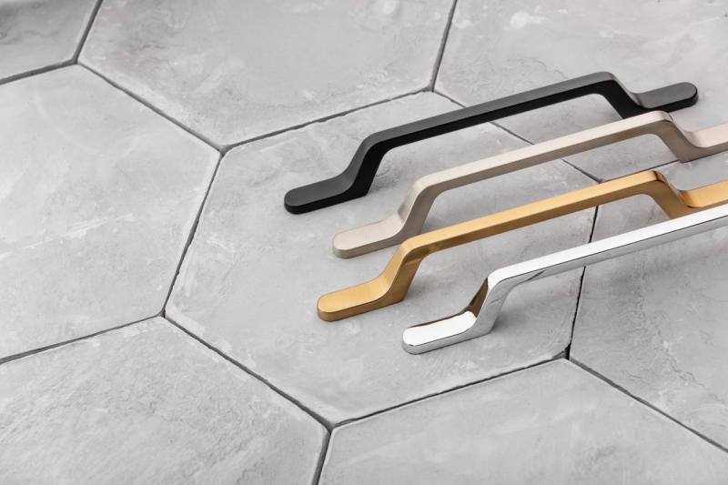 Bevestigingsbeugel FLAVIO C=192 mm roestvrij staal - geborsteld staal 1208966022 - Set van 3
