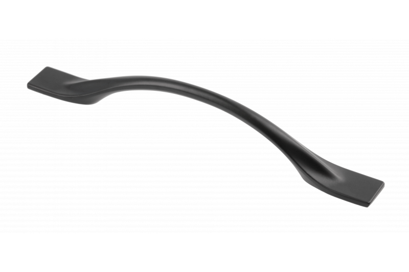 Zamak-handgreep FLOW C = 128 mm, matzwart 1208966035 - Set van 4