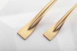 Zamak handle FLOW C = 128 mm champagne