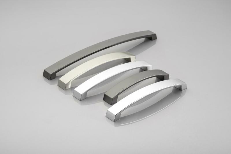 Zamak-handgreep G1 L-128 mm (titanium) 1208966055 - Set van 3