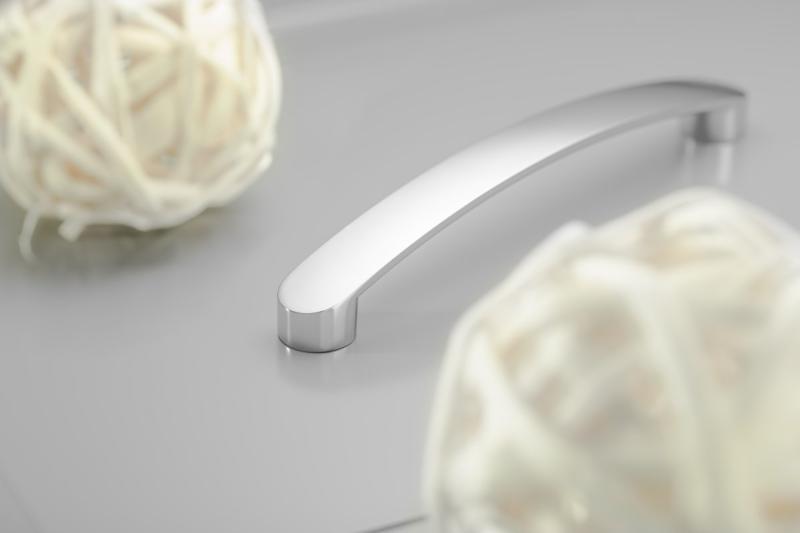 Zamak-handgreep GENUA C=128 mm aluminium 1208966088 - Set van 6