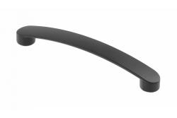 Zamak fogantyú GENOA, hossza 128 mm, matt fekete 1208966089 - Készlet 6