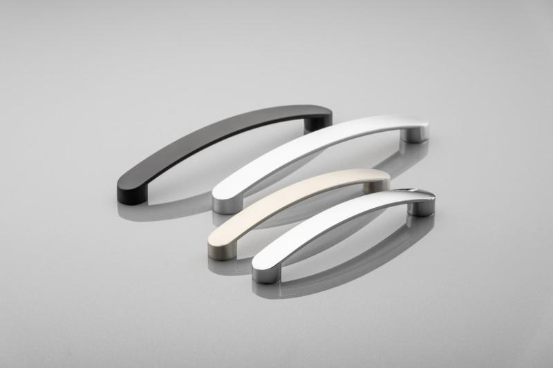 Zamak-handgreep GENOA, lengte 160 mm, matzwart 1208966093 - Set van 5