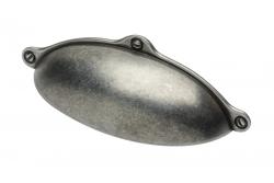 Zamak handle MARSALA C=64mm antique silver 1208966101 - Set of 7