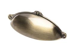Zamak handle MARSALA C=64mm antique brushed brass 1208966102 - Set of 8