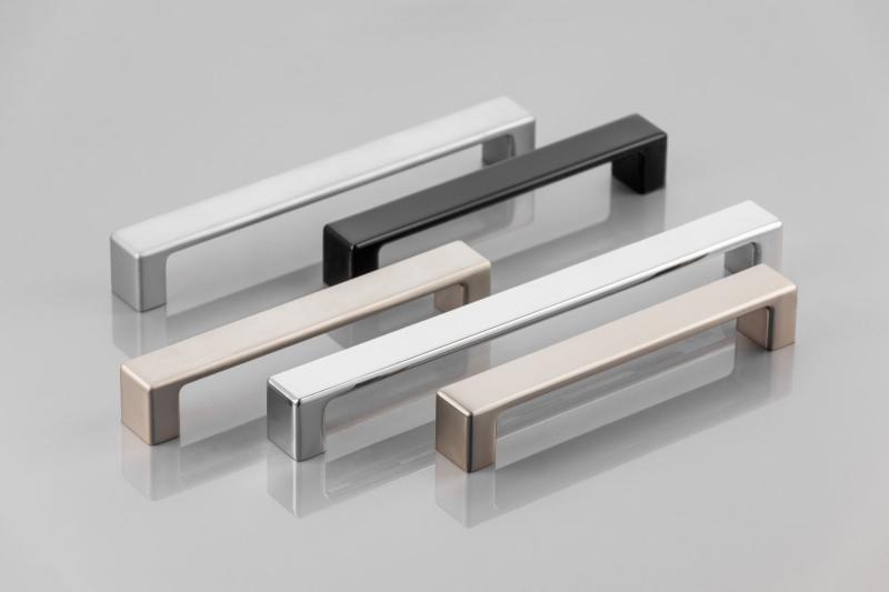 Zamak-handgreep MODENA, C = 160 mm, aluminium 1208966121 - Set van 3