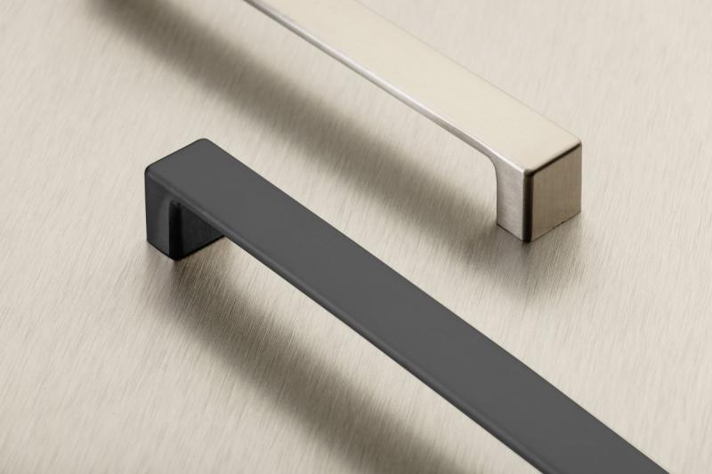 Zamak-handgreep MODENA, C = 192 mm, matzwart 1208966127 - Set van 3