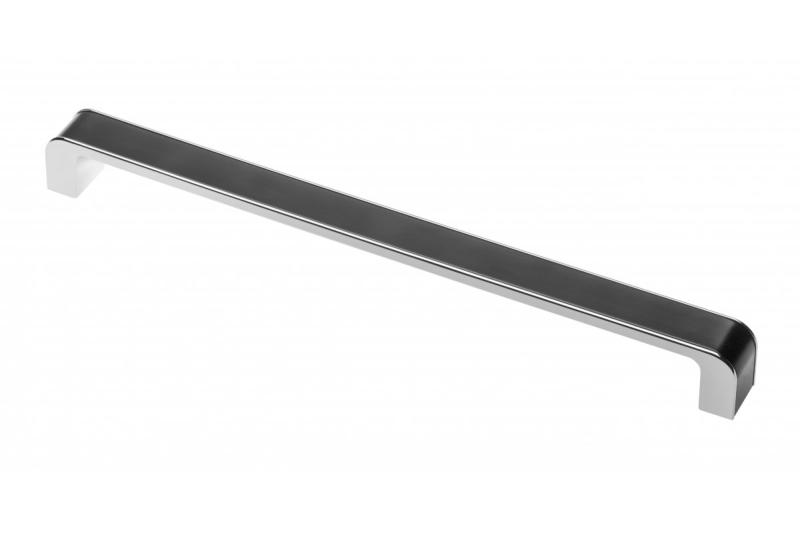 Zamak-handgreep MONA C=256 mm chroom/zwart 1208966133 - Set van 2