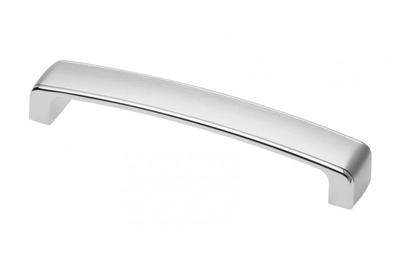 Zamak-handgreep MONZA C=160 mm geborsteld staal 1208966134 - Set van 2