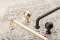 Zamak handle NORD C = 160 mm black matt 1208966149 - Set of 6