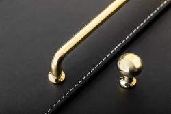 NORD zamak handle, C=192 mm, gold, brushed 1208966151 - Set of 4