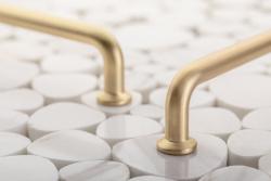 NORD zamak handle, C=192 mm, gold, brushed