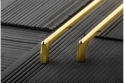 Zamak handle OCTAVIO C = 128 mm shiny gold