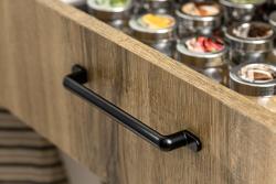 Zamak handle OTTO C = 128 mm black matt