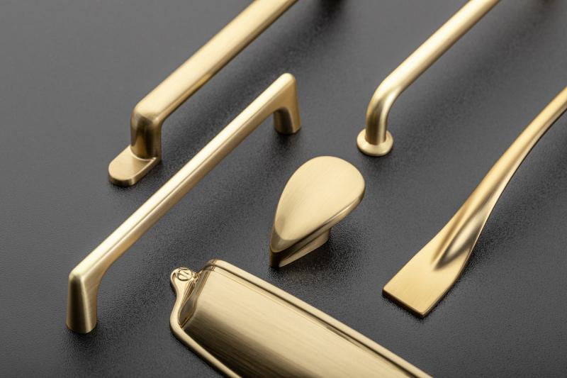 Zamak-handgreep OTTO C = 128 mm champagne 1208966178 - Set van 4