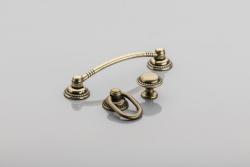 Zamak handle RENNES C=96mm antique brass 1208966190 - Set of 9