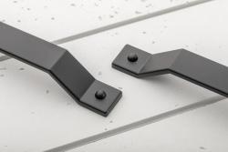 Zamak kilincs STEP C = 160 mm matt fekete 1208966205 - Készlet 6