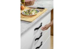 Zamak handle STEP C = 160 mm black matt