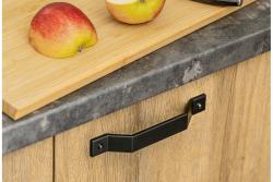 Zamak handle STEP C = 160 mm black matt