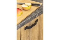Zamak handle STEP C = 160 mm black matt