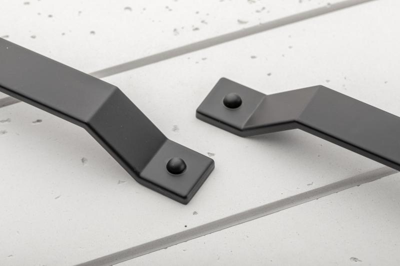 Zamak-handgreep STEP C = 160 mm, matzwart 1208966205 - Set van 6
