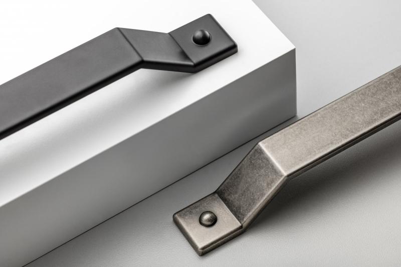 Zamak-handgreep STEP C = 160 mm, matzwart 1208966205 - Set van 6