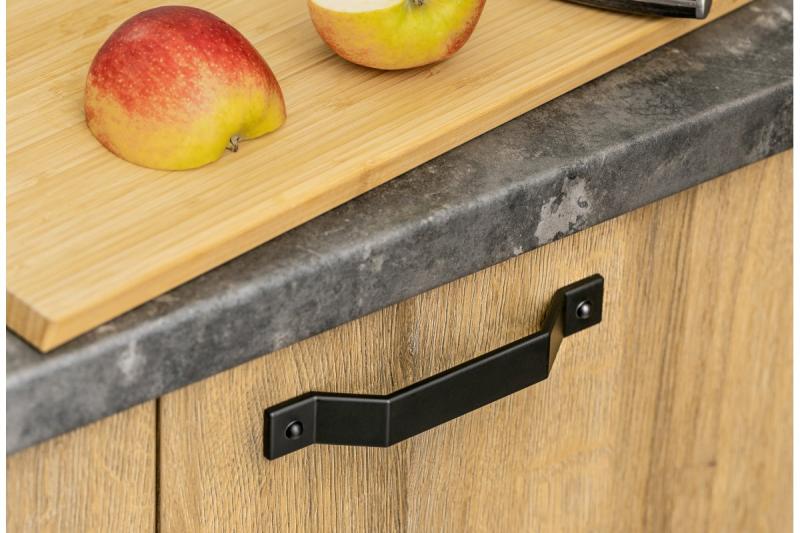 Zamak-handgreep STEP C = 160 mm, matzwart 1208966205 - Set van 6