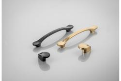 Zamak handle VENICE C = 128 mm black matt