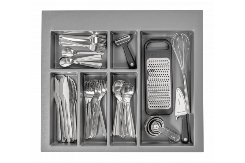 Decor Cutle Bestekbakken Inzet voor Keukenlade 600 Antraciet 1208966378 - Set van 2