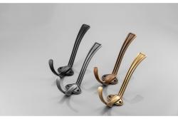 Zamak-hanger Coruna, groot, zwart mat 1208966505 - Set van 2