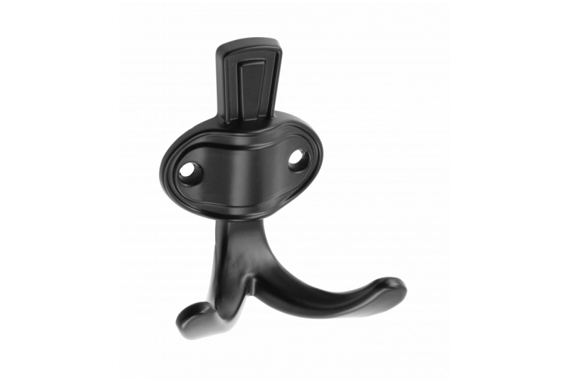 Zamak-hanger Coruna, klein, zwart mat 1208966509 - Set van 5