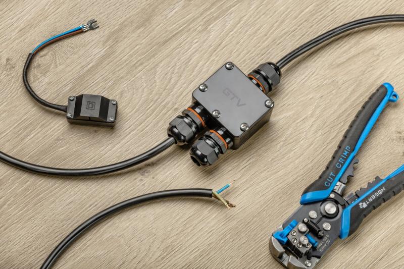 Waterdicht T-stuk voor elektrische kabels, IP68 1208966541 - Set van 2