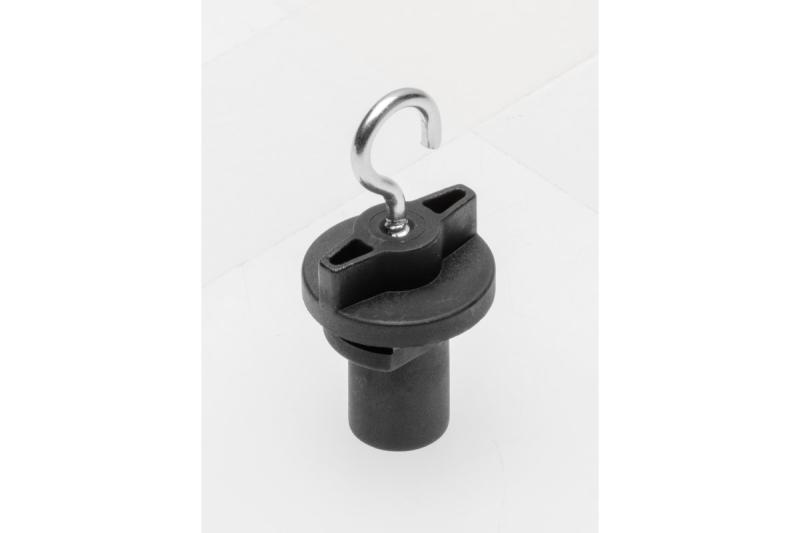 Bevestigingshaak voor stroomrail, 52 mm, zwart 1208966575 - Set van 7