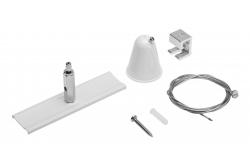 Ophangset voor X-RAIL driefasige stroomrail, plafondmontage, 1 m kabel, 120 mm bevestigingsafstand, wit 1208966600 - Set van 2