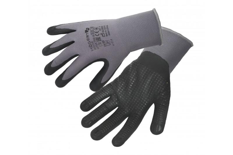 BODE nitrilgecoate Microfoam-beschermingshandschoenen grijs/zwart 11 - Set van 4
