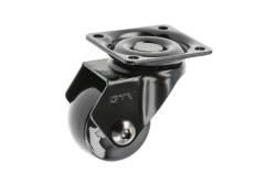 Meubelrol GTV CALIBRO, H=50,5 mm, fi35 mm, zonder rem, kunststof + staal, zwart - Set van 8