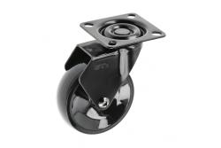Meubelrol GTV CALIBRO, H=97 mm, fi75 mm, zonder rem, kunststof + staal, zwart - Set van 3