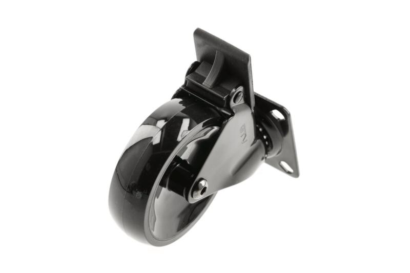 Meubelrol GTV CALIBRO, H=97 mm, fi75 mm, met rem, kunststof + staal, zwart - Set van 2