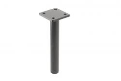 GTV RONDA SIMPLE bútorláb, kihúzható, H=180 mm, fi25 mm, acél, matt fekete - Készlet 5