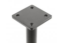 GTV RONDA SIMPLE bútorláb, kihúzható, H=180 mm, fi25 mm, acél, matt fekete - Készlet 5