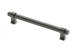 Bútorfogantyú GTV IMPERIAL, C=160 mm, L=194 mm, ZnAl, matt fekete - Készlet 4