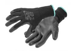 Gants JAGST enduits de polyuréthane, noirs, taille 8 - Lot de 18
