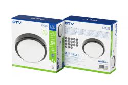 KODO kanálové svítidlo, LED, 8 W, 720 lm, 4000 K, 180–250 V střídavého proudu, IP54, IK08, kulaté, černé - Sada 3