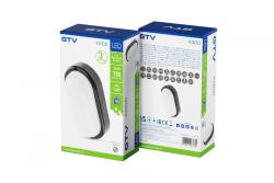 KODO vestavné svítidlo, LED, 8 W, 720 lm, 4000 K, 180–250 V střídavého proudu, IP54, IK08, oválné, černé - Sada 3