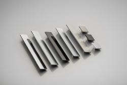 Zamak handle HILL Shape art C=160mm black chrome