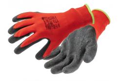 Gants RODER enduits de latex, rouges/noirs (12 paires par paquet) 8 - Lot de 2