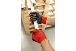 Gants RODER enduits de latex, rouges/noirs (12 paires par paquet) 8 - Lot de 2