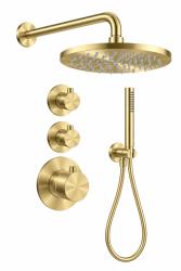 Aquanello Eterna Thermostatische Inbouw Doucheset 20 cm Regendouche Goud ET-S-SET1-1-60