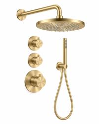Aquanello Eterna Thermostatische Inbouw Doucheset 25 cm Regendouche Goud PVD ET-S-SET1-2-60